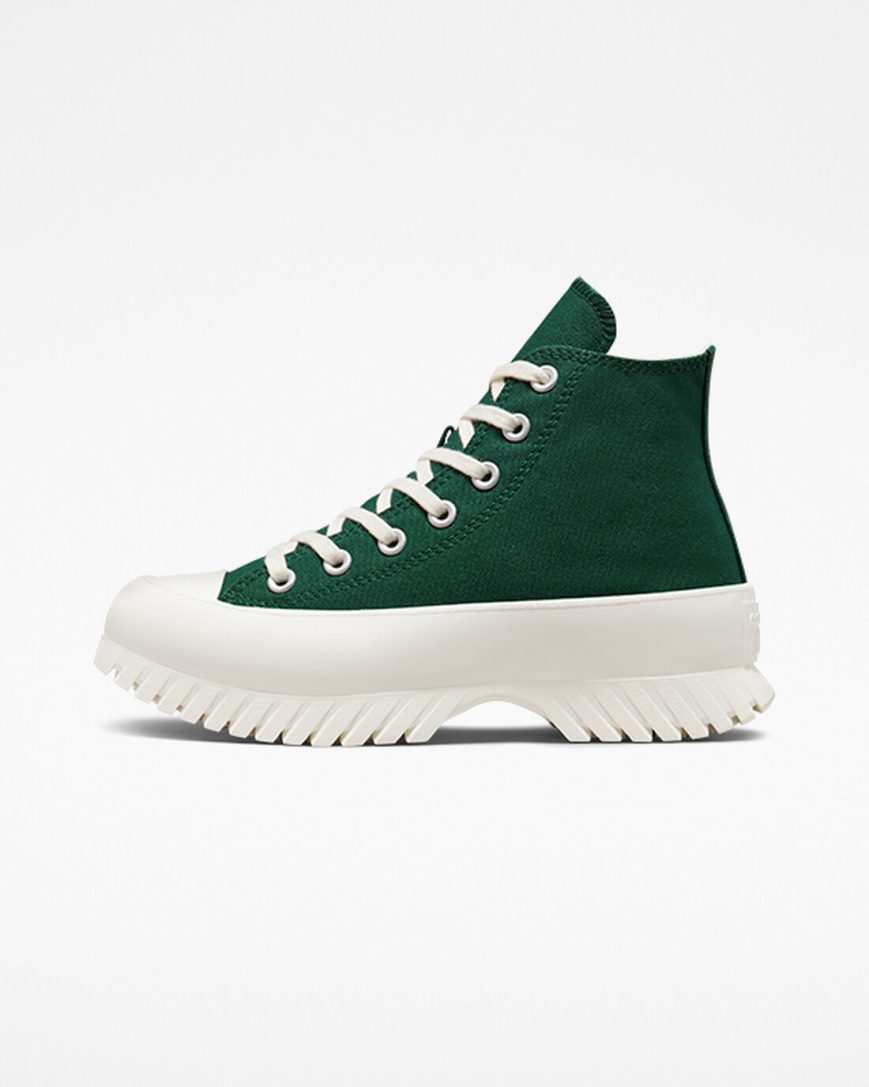 Men's Converse Chuck Taylor All Star Lugged 2.0 High Top Shoes Green / Black | AU 4915EQ